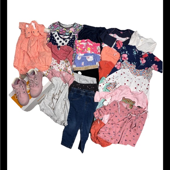 Baby Girl Bundle 18M30 Pc Clothing + Timberland BootsNWT Outfit